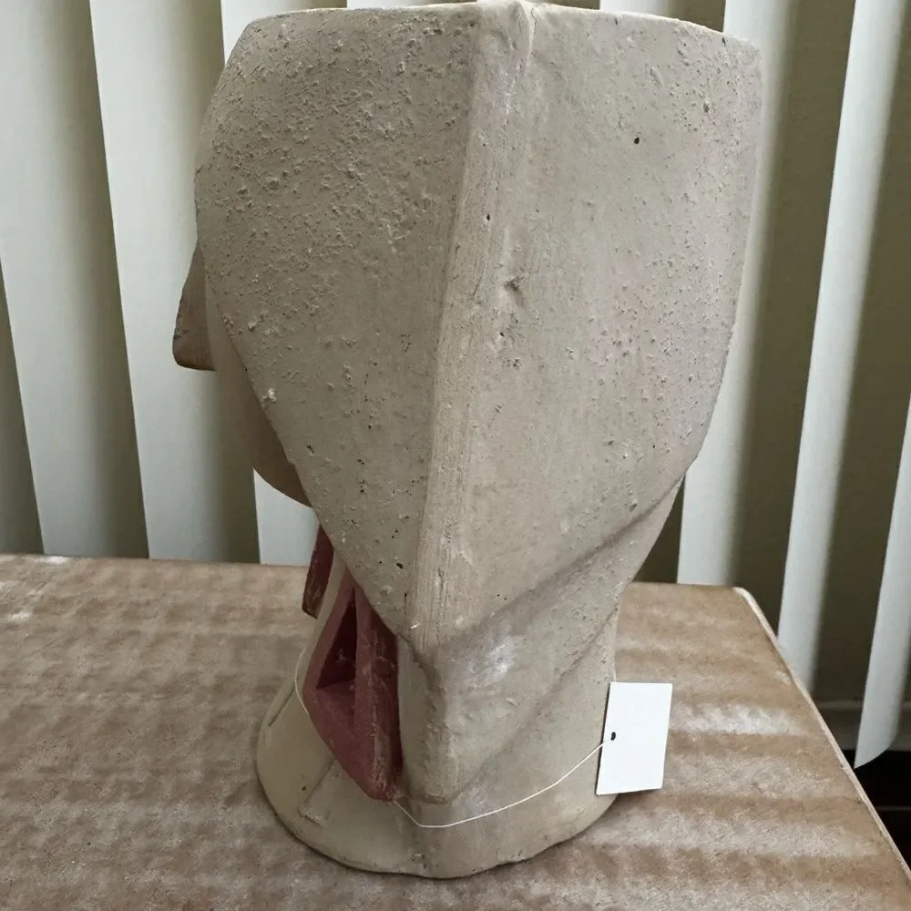 Artistic Ceramic/Resin Face Vase Pink planter